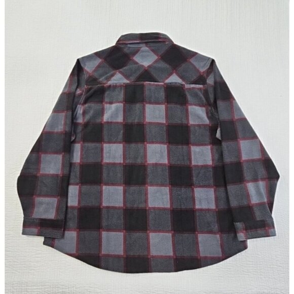 Freedom Foundry Soft Plaid Fleece Shirt Men's XXL Grey Plaid NEW Double Pockets - Picture 15 of 16